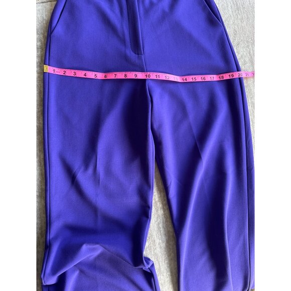 French Connection Whisper Flare Trousers In Cobalt Violet Size 8 - Picture 10 of 12